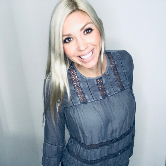 Wilfred Tops - Wilfred // Blue Long Sleeved Baby Doll Top